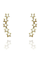 Brinco Ear Cuff Estrelas Pequenas Banhado Em Ouro 18k Cor:dourado