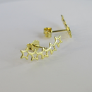 Brinco Ear Cuff Estrelas Pequenas Banhado Em Ouro 18k Cor:dourado