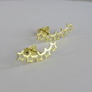 Brinco Ear Cuff Estrelas Pequenas Banhado Em Ouro 18k Cor:dourado