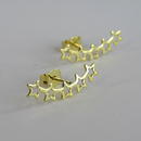 Brinco Ear Cuff Estrelas Pequenas Banhado Em Ouro 18k Cor:dourado