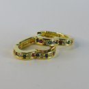 Brinco De Coração Com Micro Zircônia Incrustada Banhado Em Ouro 18k Cor:dourado