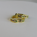 Brinco De Coração Com Micro Zircônia Incrustada Banhado Em Ouro 18k Cor:dourado