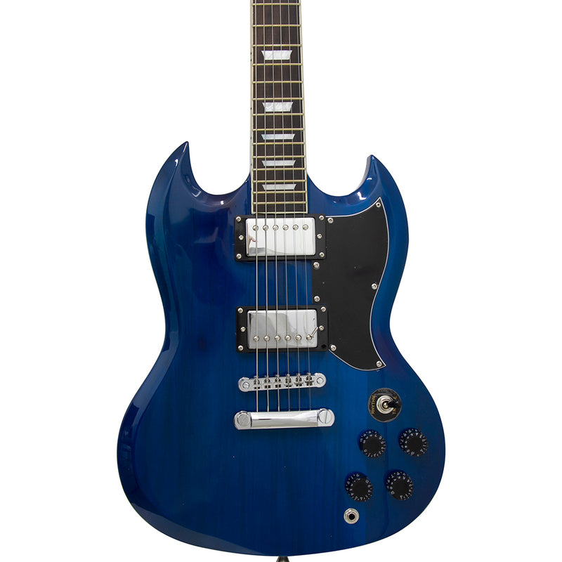 Guitarra Elétrica Sg De Madeira Maciça Thomaz Teg 340 Azul