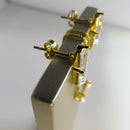 Conjunto Trapézio Em Zircônia Cor:dourado