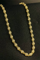 Choker Com Corrente De Mini Pérolas Banhado Em Ouro 18k Cor:dourado