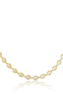 Choker Com Folhas Banhado Em Ouro 18k Cor:dourado