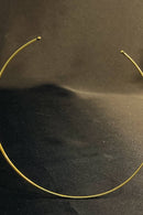 Choker Circular Aro Fino Banhado Em Ouro 18k Cor:dourado