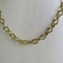 Choker Corrente Com Elos Ovalados Banhado Em Ouro 18k Cor:dourado