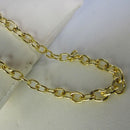 Choker Corrente Com Elos Ovalados Banhado Em Ouro 18k Cor:dourado