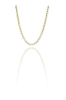 Choker Corrente Com Elos Ovalados Banhado Em Ouro 18k Cor:dourado