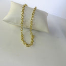 Choker Corrente Com Elos Ovalados Banhado Em Ouro 18k Cor:dourado