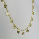 Colar Com Corrente Com Mini Flores Banhado Em Ouro 18k Cor:dourado