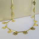Colar Com Corrente Com Mini Flores Banhado Em Ouro 18k Cor:dourado