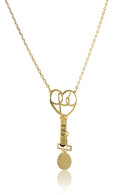 Colar Com Pingente Da Fé, Da Paz E Da Gratidão Banhado Em Ouro 18k Cor:dourado
