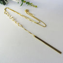 Colar Cumprido Com Mini Pérolas E Fio Banhado Em Ouro 18k Cor:dourado