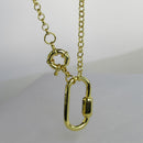 Colar Corrente De Elo Largo Com Fecho Boia E Mosquetão Banhado Em Ouro 18k Cor:dourado