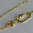 Colar Corrente De Elo Largo Com Fecho Boia E Mosquetão Banhado Em Ouro 18k Cor:dourado