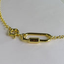 Colar Corrente De Elo Largo Com Fecho Boia E Mosquetão Banhado Em Ouro 18k Cor:dourado