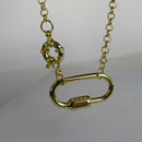 Colar Corrente De Elo Largo Com Fecho Boia E Mosquetão Banhado Em Ouro 18k Cor:dourado