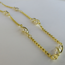 Colar Com Corrente De Mini Pérolas Banhado Em Ouro 18k Cor:dourado