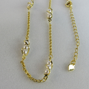 Colar Com Corrente De Mini Pérolas Banhado Em Ouro 18k Cor:dourado