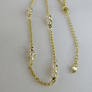 Colar Com Corrente De Mini Pérolas Banhado Em Ouro 18k Cor:dourado
