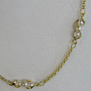 Colar Com Corrente De Mini Pérolas Banhado Em Ouro 18k Cor:dourado