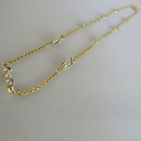Colar Com Corrente De Mini Pérolas Banhado Em Ouro 18k Cor:dourado