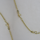Colar Com Corrente De Mini Pérolas Banhado Em Ouro 18k Cor:dourado