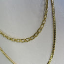 Colar Duplo Com Correntes Grossas Banhado Em Ouro 18k Cor:dourado