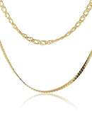 Colar Duplo Com Correntes Grossas Banhado Em Ouro 18k Cor:dourado