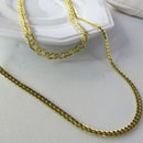 Colar Duplo Com Correntes Grossas Banhado Em Ouro 18k Cor:dourado
