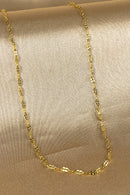 Colar Cumprido Com Mini Elos Banhado Em Ouro 18k Cor:dourado