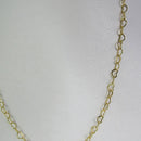 Colar De Corrente Com Elos Em Coração Banhado Em Ouro 18k Cor:dourado