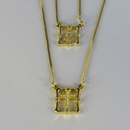 Escapulário Nossa Senhora Aparecida Com Zircônia Banhado Em Ouro 18k Cor:dourado