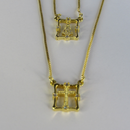 Escapulário Nossa Senhora Aparecida Com Zircônia Banhado Em Ouro 18k Cor:dourado