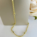 Colar Corrente Com Bolinhas Banhado Em Ouro 18k Cor:dourado