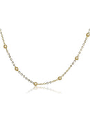 Colar Corrente Com Bolinhas Banhado Em Ouro 18k Cor:dourado