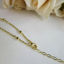 Colar Corrente Com Bolinhas Banhado Em Ouro 18k Cor:dourado