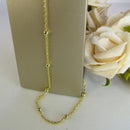 Colar Corrente Com Bolinhas Banhado Em Ouro 18k Cor:dourado