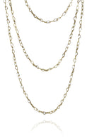 Colar Triplo De Coração Banhado Em Ouro 18k Cor:dourado