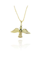Colar Pingente Do Espírito Santo Banhado Em Ouro 18k Cor:dourado