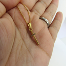 Colar Pingente Cruz Com Detalhe De Zircônia Banhado Em Ouro 18k Cor:dourado