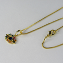 Colar Pingente Olho Grego Com Zircônia Multicolor Banhado Em Ouro 18k Cor:dourado