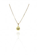 Colar Pingente Reticulado Com Pé Banhado Em Ouro 18k Cor:dourado