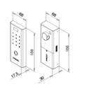 Fechadura Digital Para Porta De Vidro Pado Fdv-200