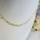 Choker Com Coração Vazado Pequeno Interligado Banhado Em Ouro 18k Cor:dourado