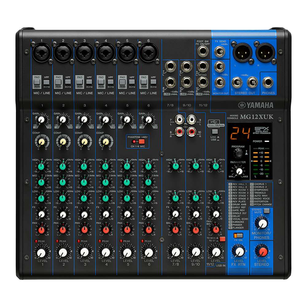Mesa De Som Analógica Mg 12xuk Yamaha