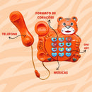 Telefone Infantil Musical Animal Som Luz Brinquedo Educativo