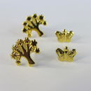 Brinco Duo De árvore E Borboleta Banhado Em Ouro 18k Cor:dourado